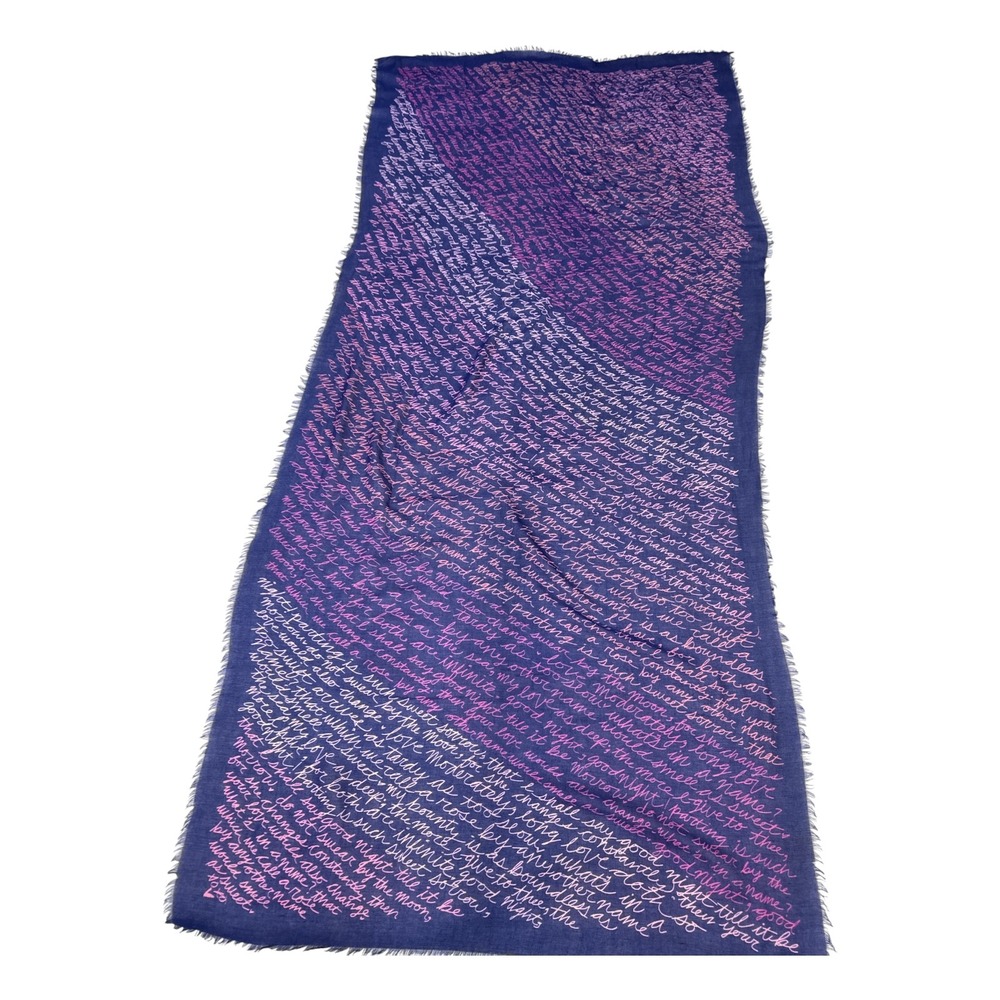 Litographs Romeo‎ Juliet Literary Wrap Scarf Navy Pink Dark Academia